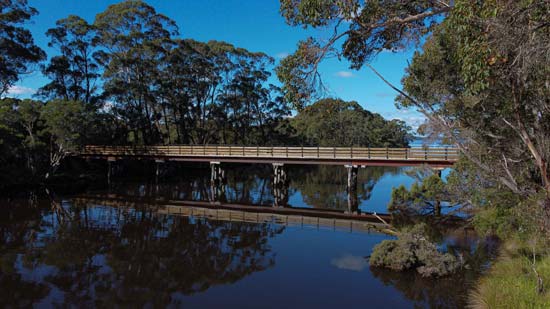 Denmark rail bridge bike trail